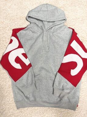 Supreme Jacquard Hooded Sweatshirt - Grey